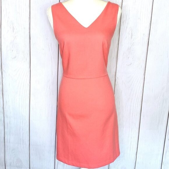 Ann Taylor Loft Melon Orange Fitted Dress    Make Offer! - Picture 1 of 3
